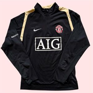 Vintage 2007 Nike Manchester United 1/4 Zip Jersey Kit Soccer Football Small